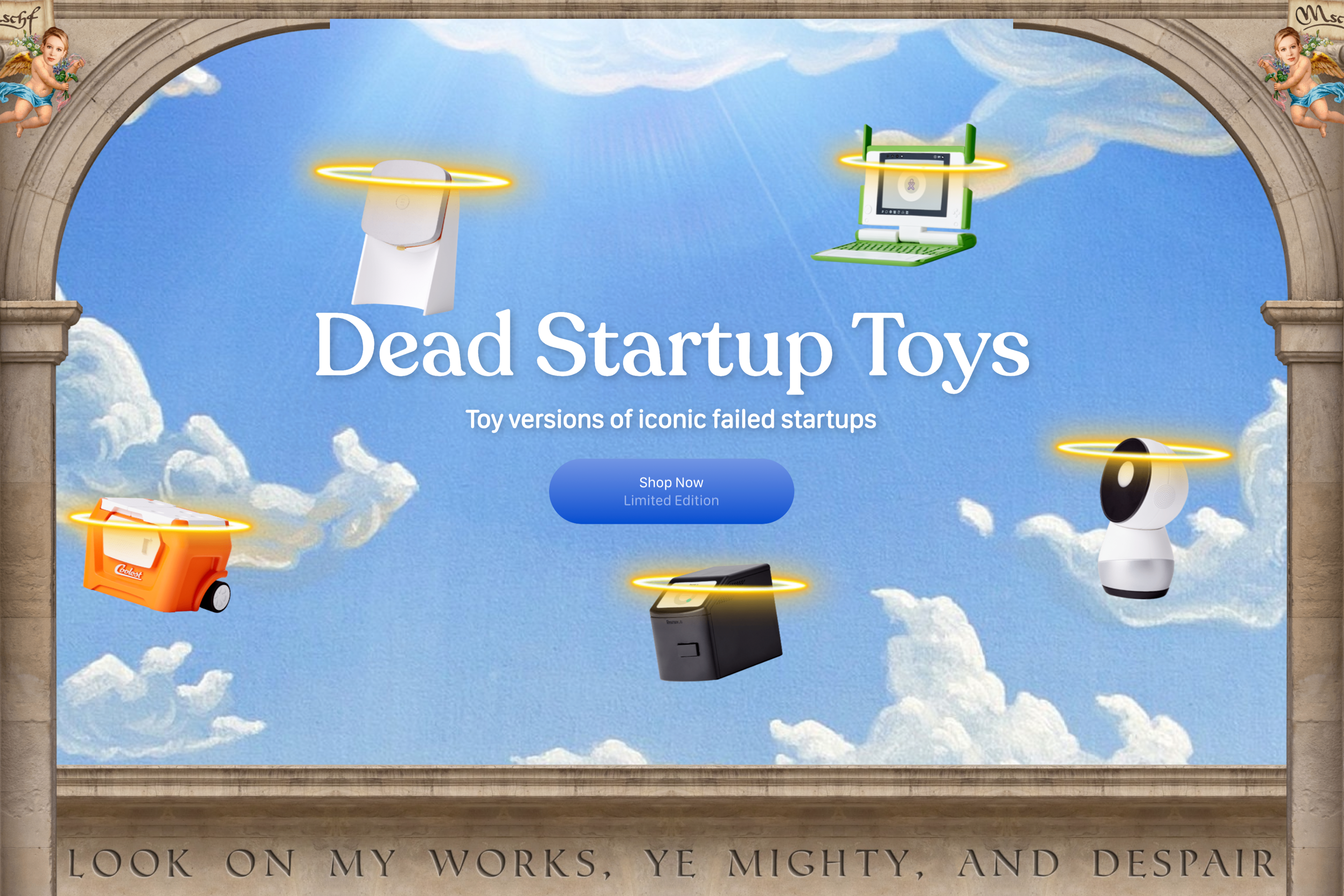 Dead startup toys flying around in the air